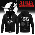 Diljit Dosanjh Merchandise AURA World Tour Signature Zip Hoodie Unique Gifts For Music Lovers - Merchluma