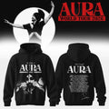 Diljit Dosanjh Merch AURA World Tour Signature Hoodie Black Best Gifts For Brother - Merchluma