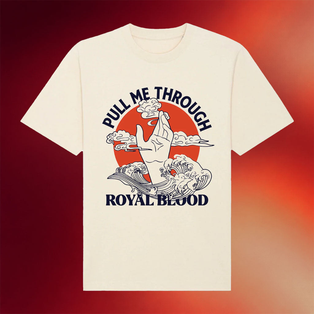 Royal Blood Merch 2026 Pull Me Through Ecru T-Shirt Gift Ideas For Rock Lovers - Merchluma