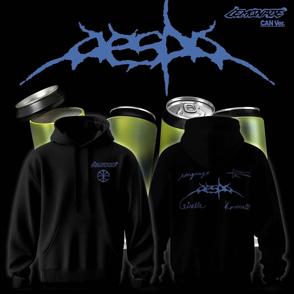 Aespa LEMONADE Black Hoodie Aespa Merch Cool Gifts For Music Lovers - Merchluma