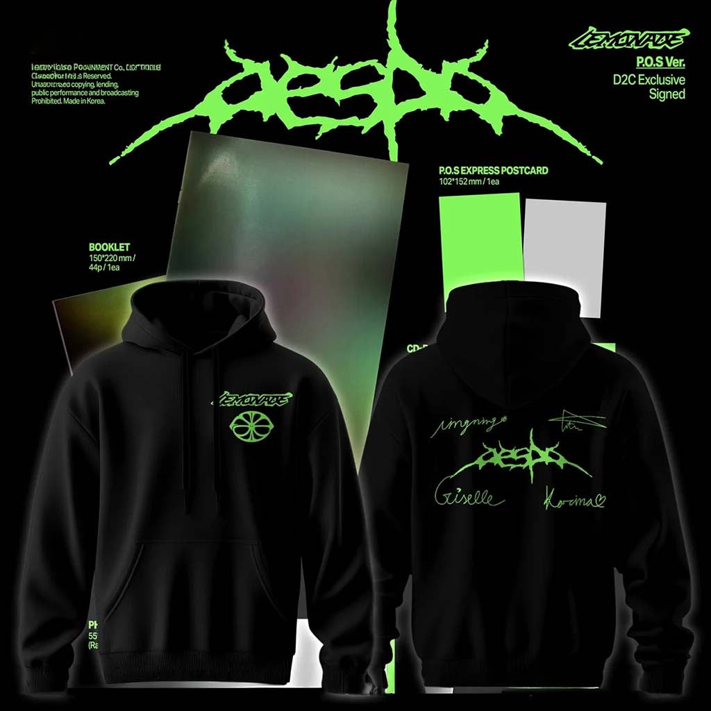 Aespa LEMONADE Black Hoodie Aespa Merch Gifts For Music Fans - Merchluma