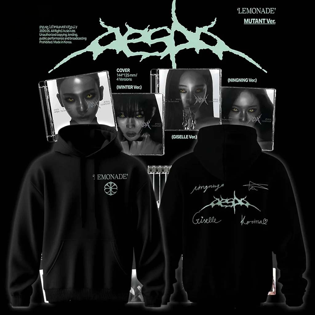 Aespa LEMONADE Black Hoodie Aespa Merchandise Presents For Music Lovers - Merchluma