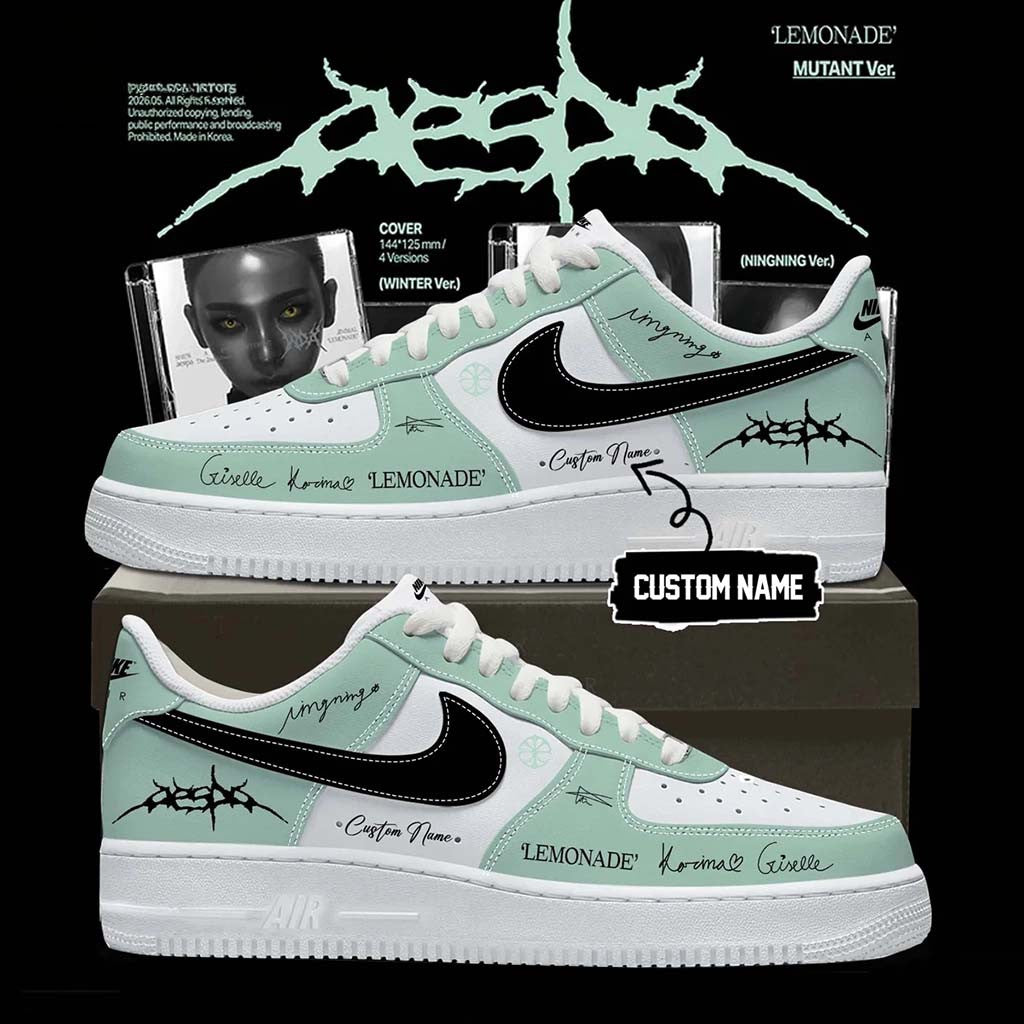 Custom Aespa LEMONADE Sneakers Aespa Merchandise Gifts For Music Lovers - Merchluma