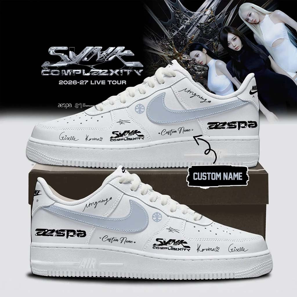 Custom Aespa Live Tour Synk Complaexity Sneakers Aespa Merch Gifts For Kpop Enthusiasts - Merchluma