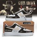 Custom Gavin Adcock The Day I Hang It Up Tour Signature Black White Shoes Gavin Adcock Merch - Merchluma