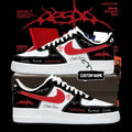 Customized Aespa LEMONADE Black White Sneakers Aespa Merchandise Unique Gifts For Kpop Lovers - Merchluma