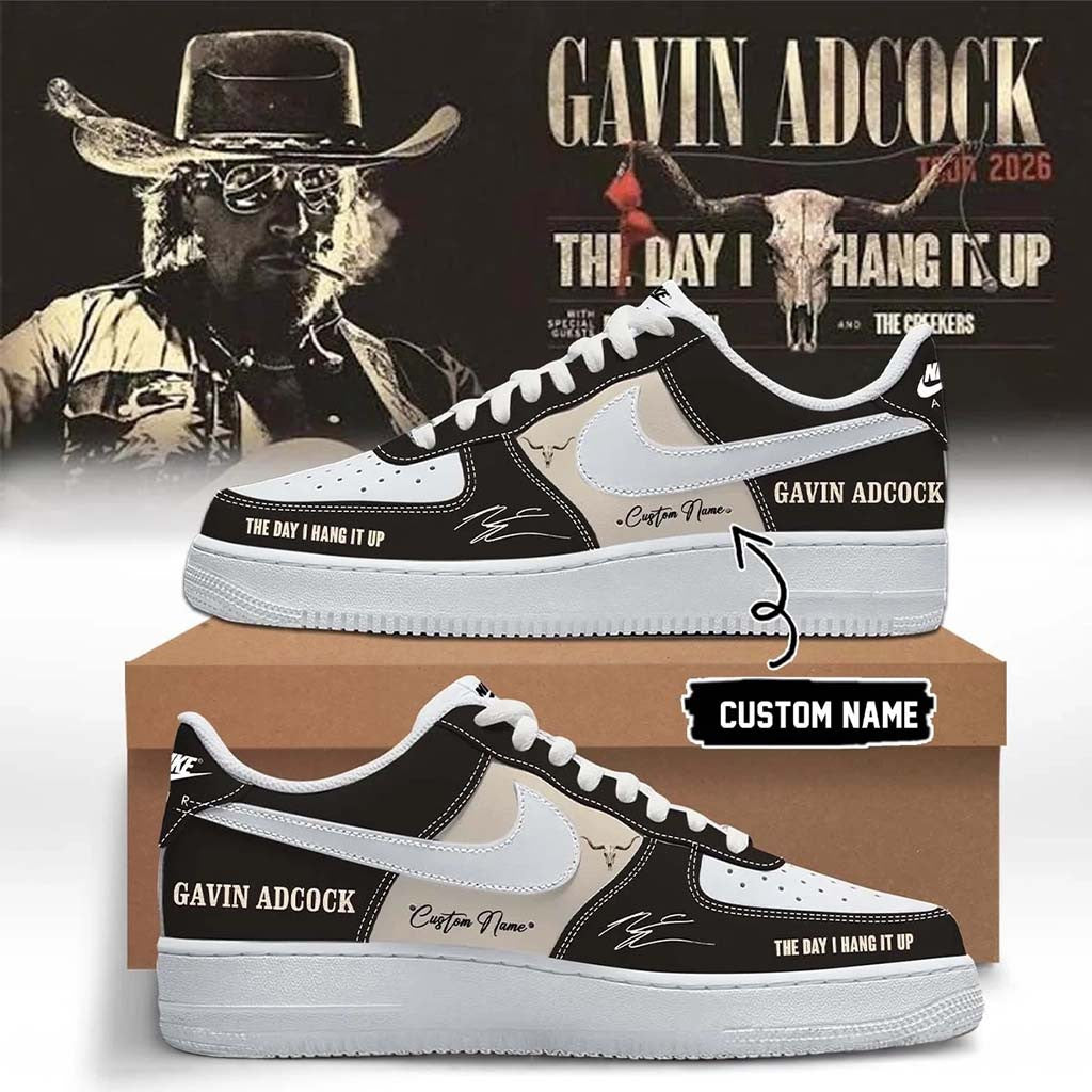 Personalized Gavin Adcock Merch 2026 The Day I Hang It Up Tour Signature Shoes Gifts For Fan - Merchluma