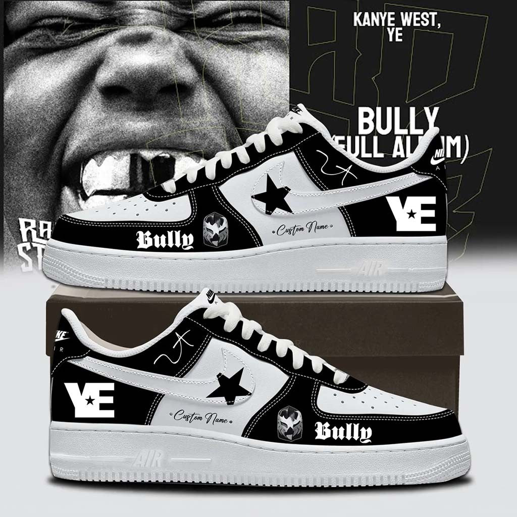 Personalized Kanye West Merch 2026 Ye Live Concert Tour Black White Sneakers Gifts For Son - Merchluma