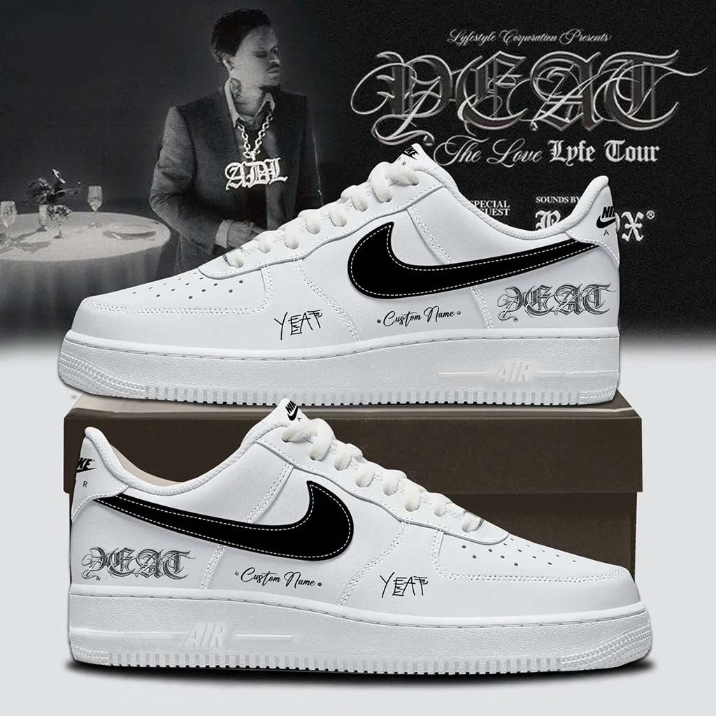 Personalized Yeat Merch 2026 The Love Life Tour Signed Shoes White Gifts For Him - Merchluma