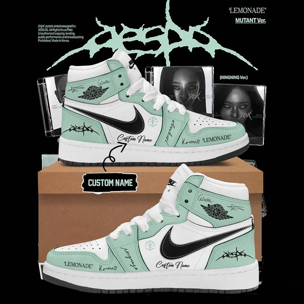 Custom Aespa LEMONADE Sneakers Aespa Merchandise Best Birthday Gift For Her - Merchluma