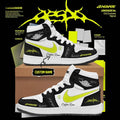 Customized Aespa LEMONADE Black White Sneakers Aespa Merchandise Gift Ideas For Music Lovers - Merchluma