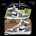 Customized Aespa LEMONADE Grey White Shoes Aespa Merchandise Presents For Music Lovers - Merchluma