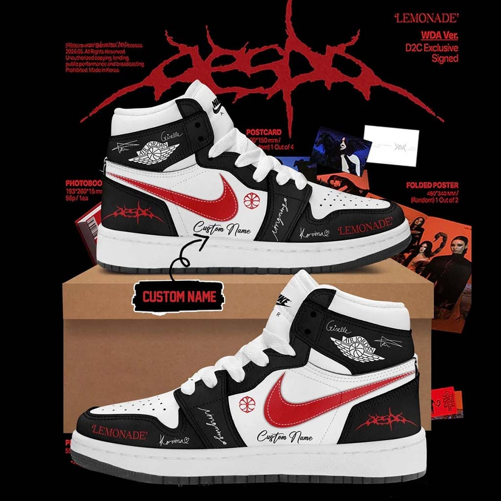 Customized Aespa LEMONADE Sneakers Aespa Merchandise Gifts For Kpop Lovers - Merchluma