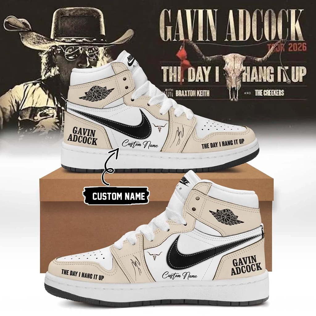 Customized Gavin Adcock The Day I Hang It Up Tour Signature Shoes Gavin Adcock Merch Fan Gifts - Merchluma