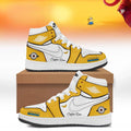 Personalized Minions x Monsters Gold And White Sneakers Cute Minions Merch Cartoon Lovers Gifts - Merchluma