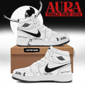 Personalized Diljit Dosanjh Merch AURA World Tour Signature White Sneakers Gift For Son - Merchluma