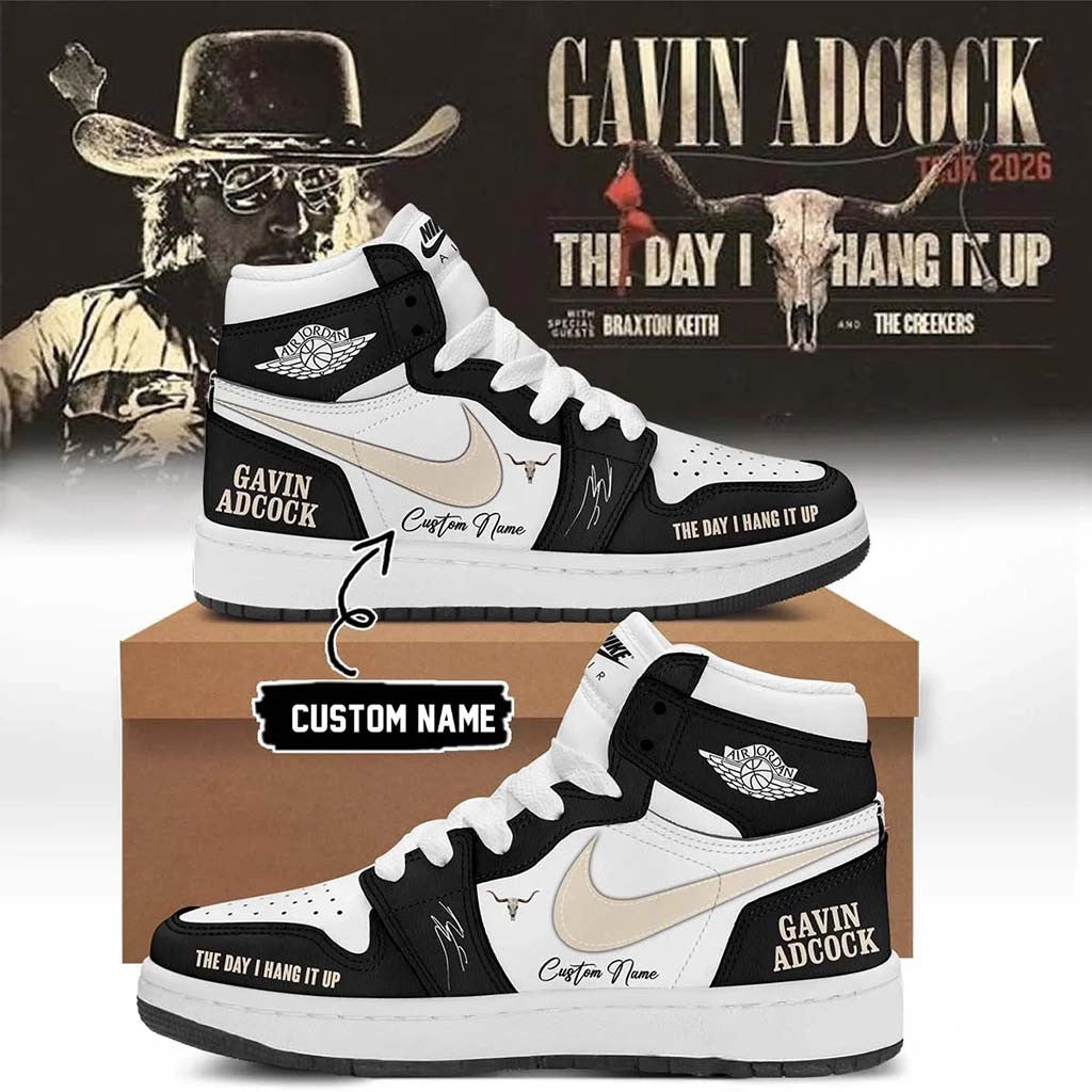 Personalized Gavin Adcock Merch 2026 The Day I Hang It Up Tour Signature Shoes Gifts For Dad - Merchluma