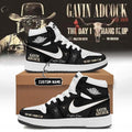 Personalized Gavin Adcock The Day I Hang It Up Tour Signature Black Shoes Gavin Adcock Merch - Merchluma