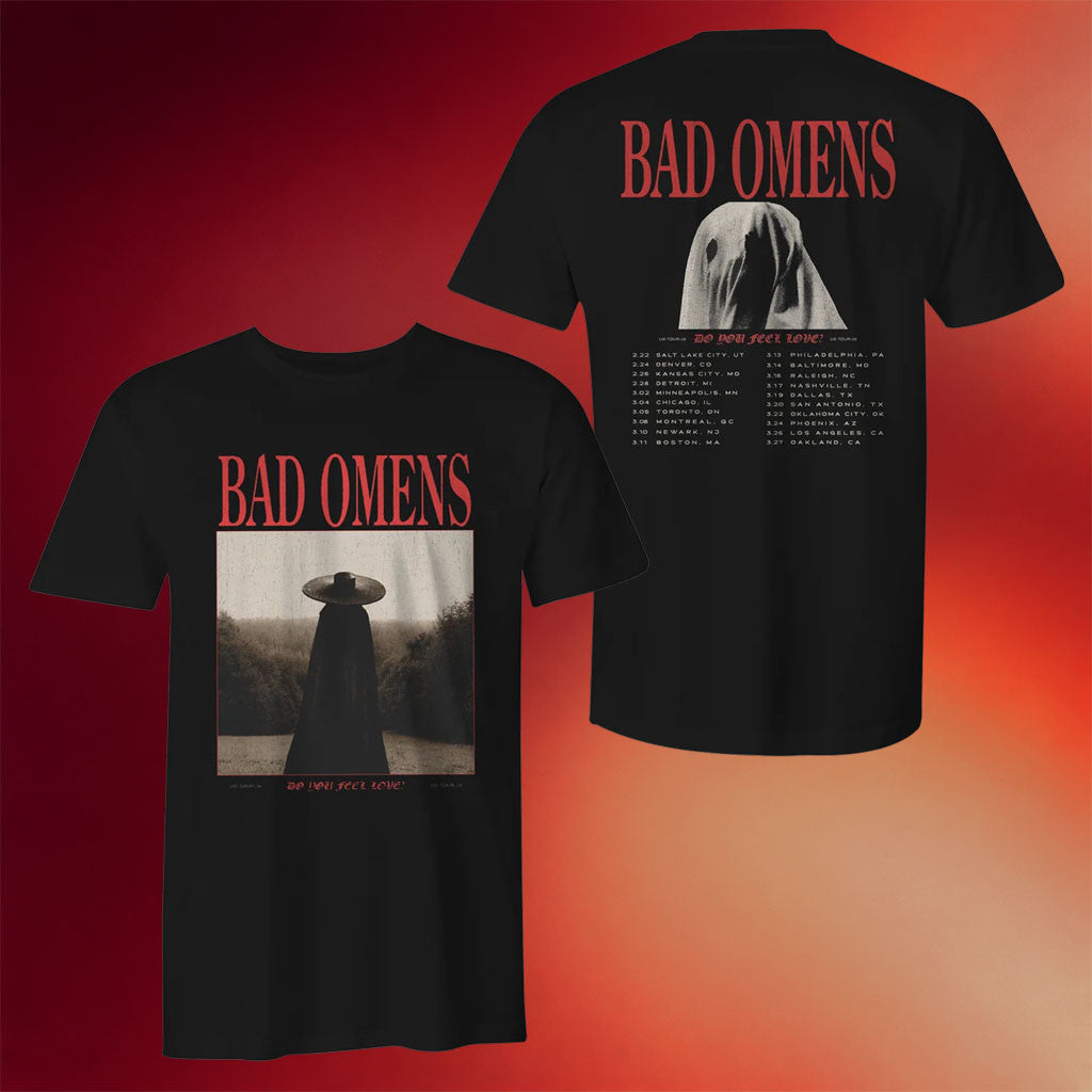 Cut Loose Merch 2026 Bad Omens Specter Tour T-Shirt Do You Feel Love Shirt Bad Omens Merch - Merchluma