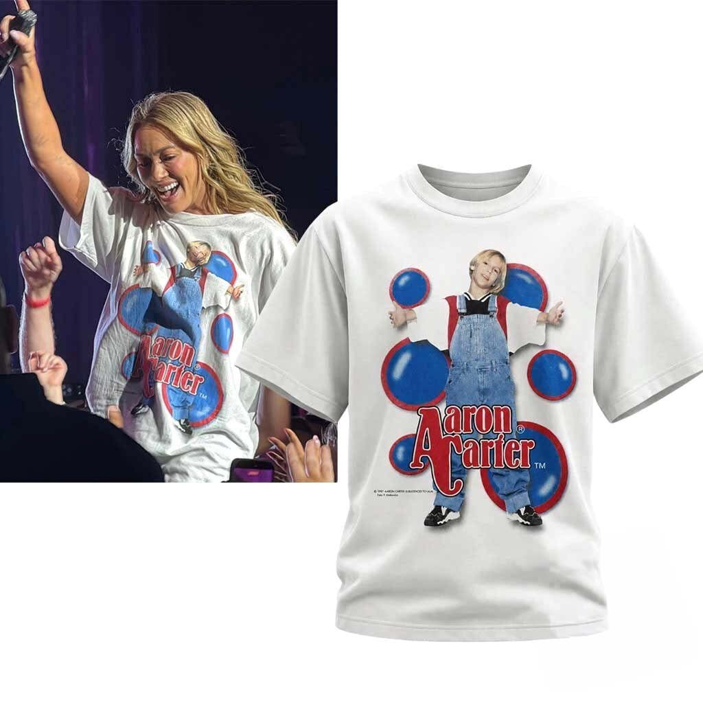 Hilary Duff Aaron Carter 1997 Shirt Hilary Duff Tour Outfits Gift For Music Fans - Merchluma
