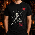 Well Shit Funny Skeleton Balloon T-Shirt Humorous Shirt Halloween Gift For Friends - Merchluma