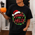 What The Helly T-Shirt Christmas Neon Sarcastic Holiday Shirt Xmas Gift Ideas - Merchluma