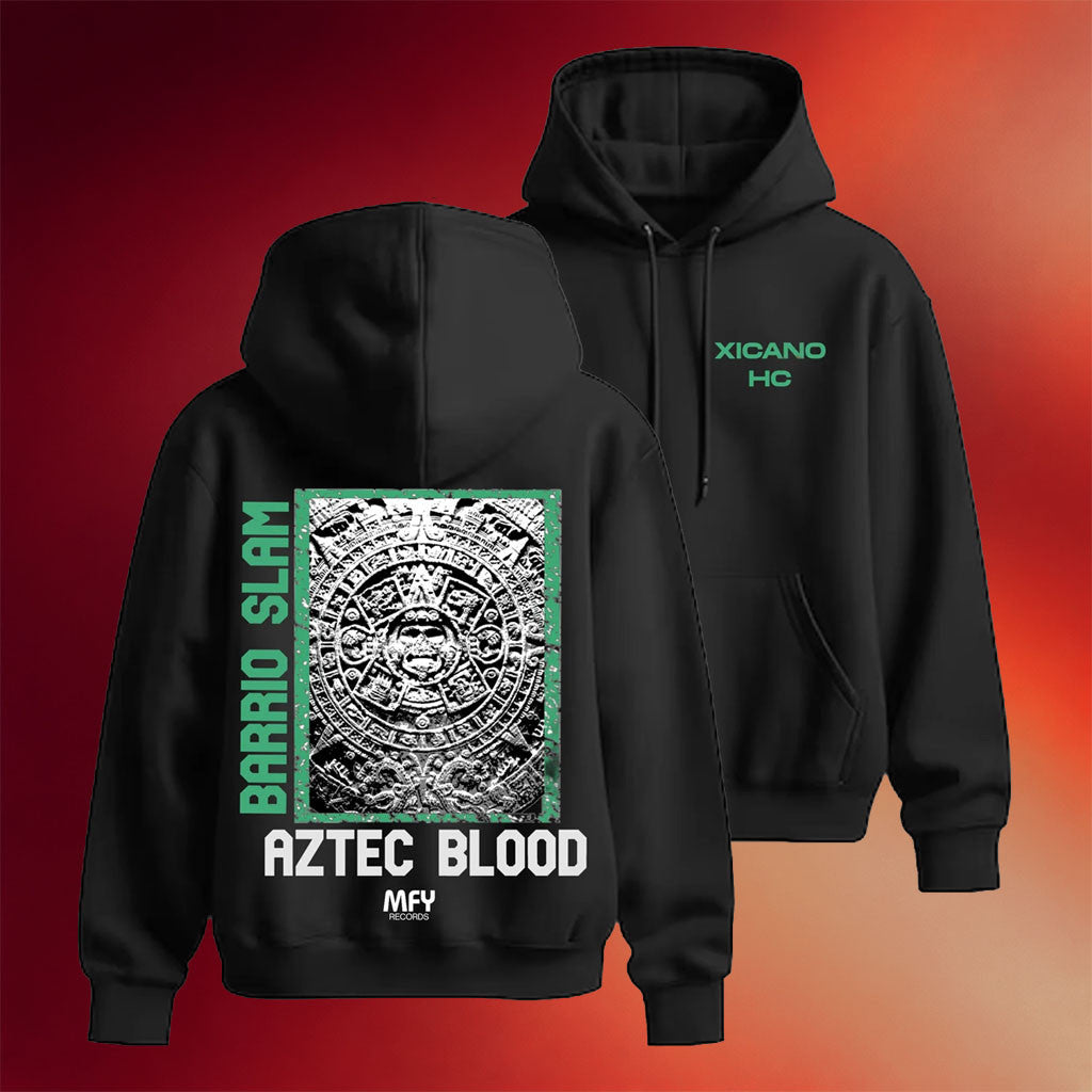 Barrio Slam Merch 2026 Aztec Blood Hoodie Black Gift Ideas For Music Lovers - Merchluma