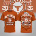Texas Longhorns Road to Glory 2026 Football Champions T-Shirt Longhorns Merch Present For Fans - Merchluma