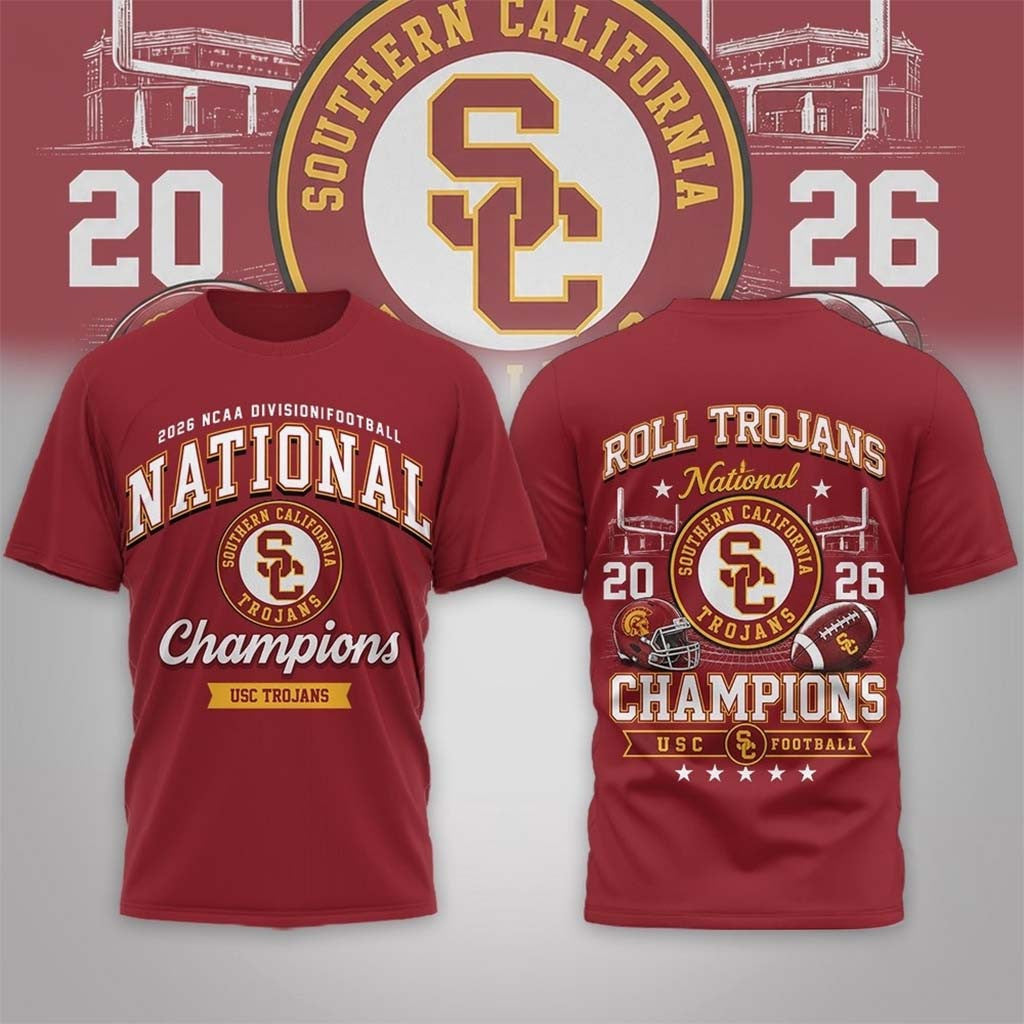 USC Trojans Road to Glory 2026 Football Champions T-Shirt USC Trojans Merch Gift For Fans - Merchluma
