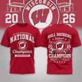 Wisconsin Badgers Merch Road To Glory 2026 Football Champions T-Shirt Best Gift For Fans - Merchluma
