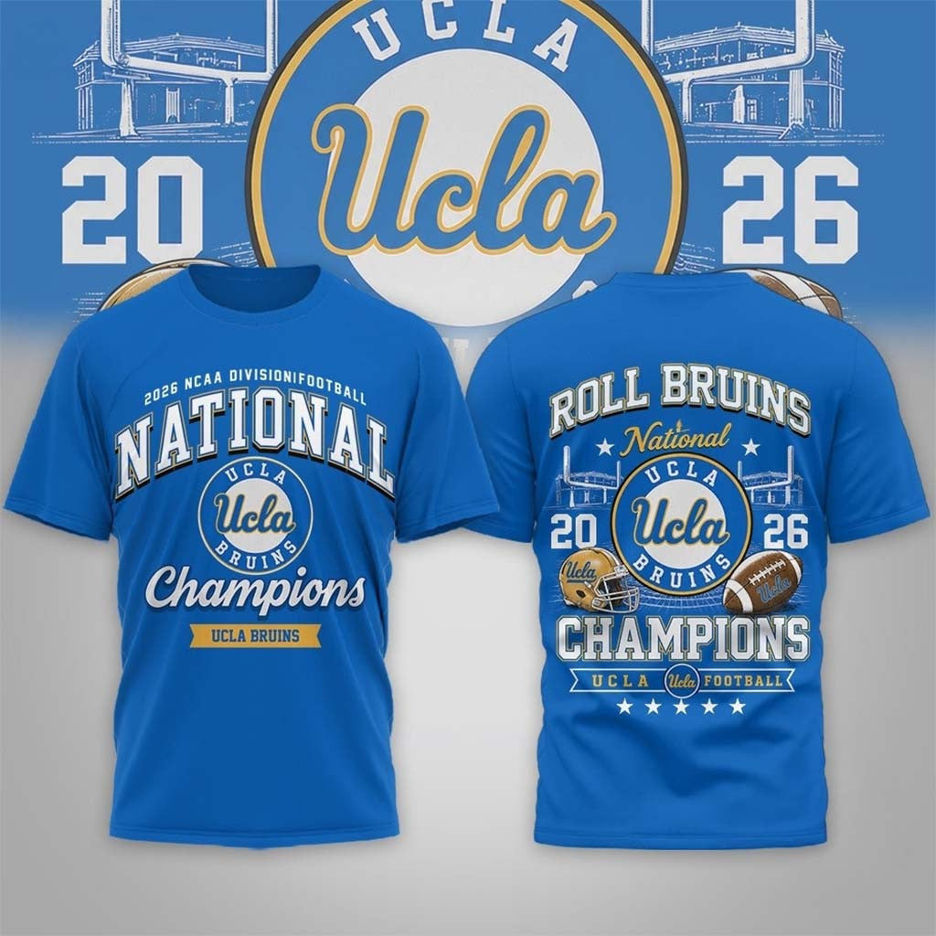 UCLA Bruins Road to Glory 2026 Football Champions T-Shirt Bruins Merch Gift For Football Fans - Merchluma