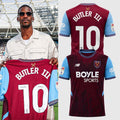 Jimmy Butler West Ham United 2026 27 Home Jersey #10 Butler III Jersey Shirt Fan Merch - Merchluma