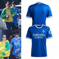 Justin Bieber Real Madrid 2024 25 Third Blue Soccer Jersey Shirt Gift Ideas For Brothers - Merchluma