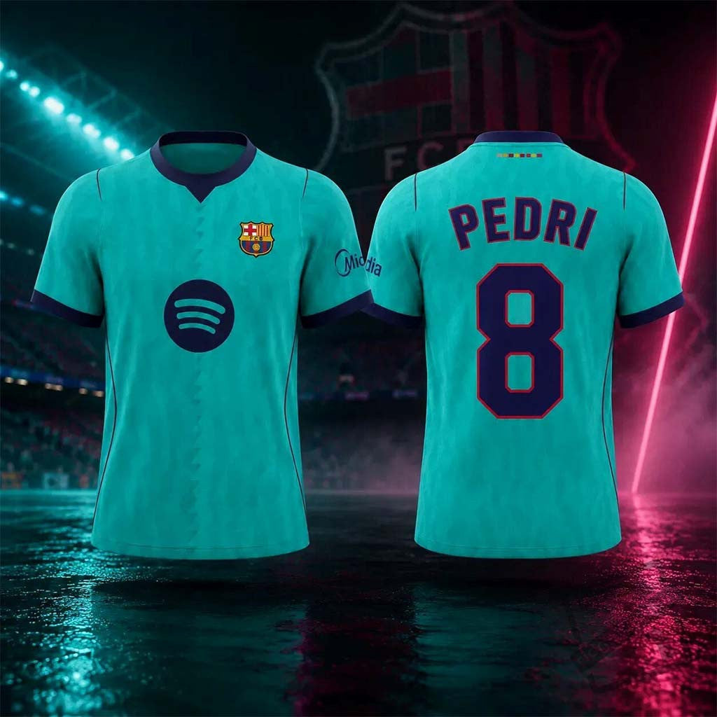 FC Barcelona 2026 27 Third Kit Jersey #8 Pedri Jersey Shirt Barca Merch Gift For Fans - Merchluma