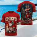 Kansas City Chiefs 25th Anniversary 9 11 2001 We Will Never Forget Shirt Chiefs Merch Him Gifts - Merchluma