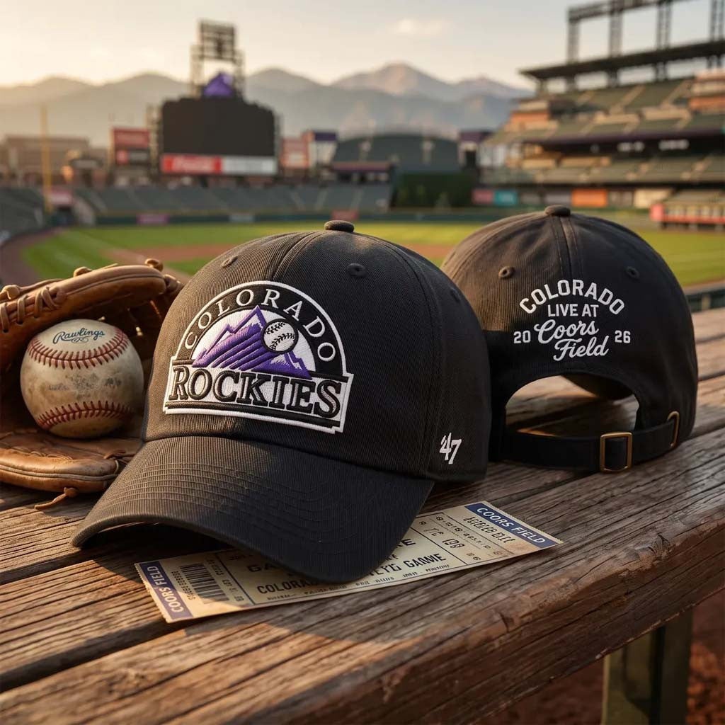 Noah Kahan 47 Denver Colorado Rockies Live At Coors Field 2026 Embroidered Hat 2026 Rockies Merch - Merchluma