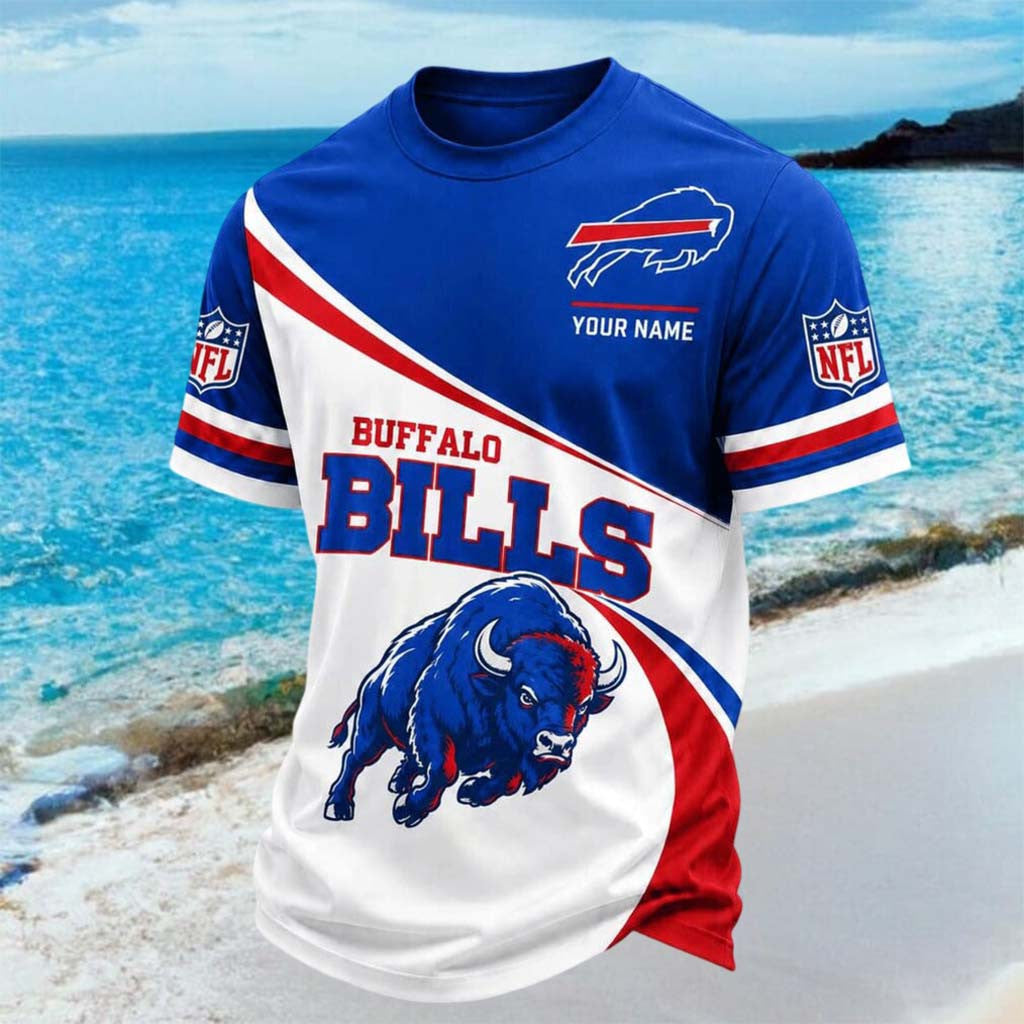 Custom Buffalo Bills Mascot Running Shirt Buffalo Football T-Shirt Bills Merch Fans Gifts - Merchluma