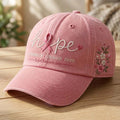 Breast Cancer Awareness Hope Pink Ribbon Embroidered Hat Together We Can Cap Mom Gifts - Merchluma