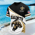 Custom New Orleans Saints Mascot Running Player T-Shirt New Orleans Football Shirt Saints Merch - Merchluma