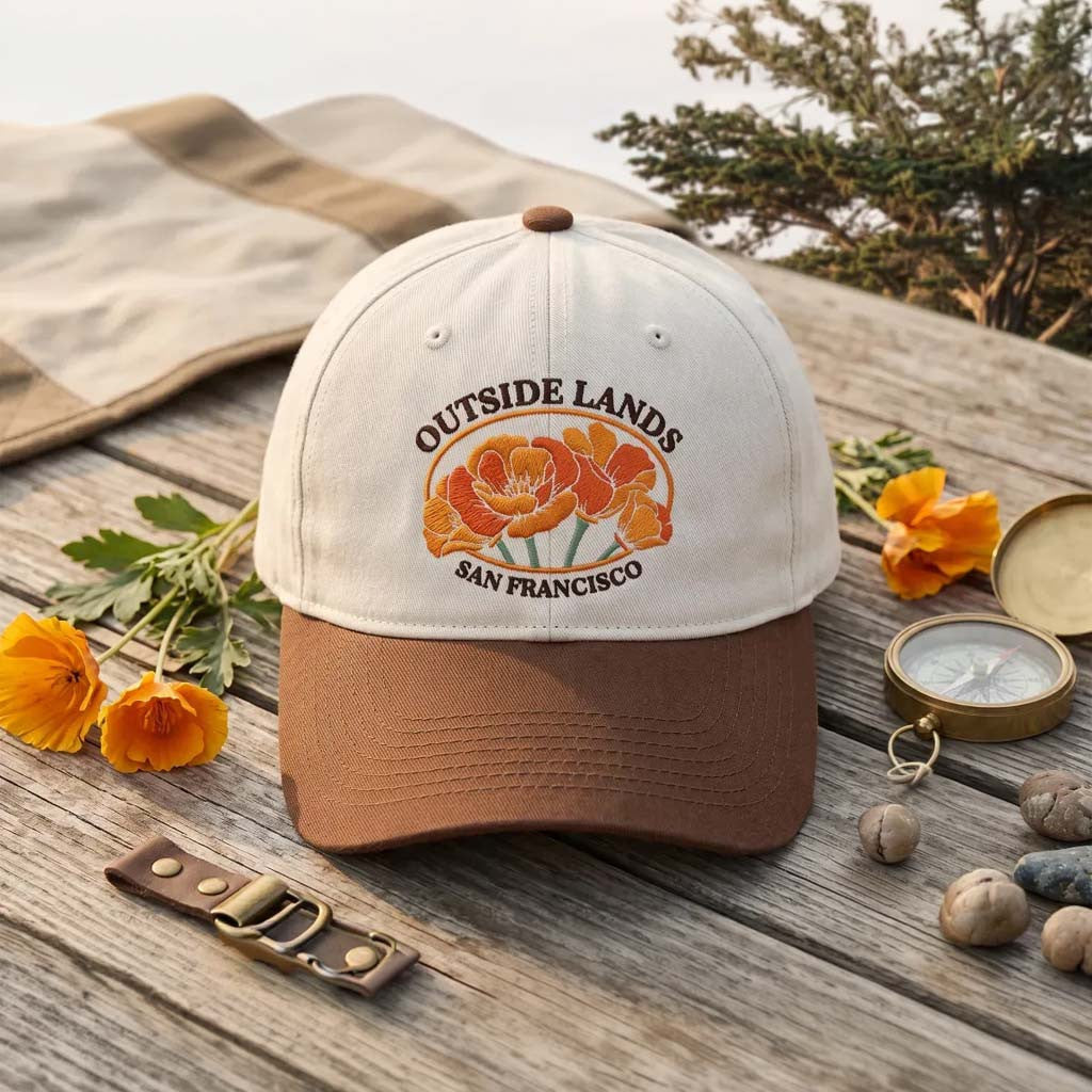 Outside Lands Merch At Golden Gate Park In San Francisco CA On August 7-9 2026 Poppy Hat - Merchluma