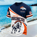 Customized Denver Broncos Horse Mascot Running Shirt Denver Football T-Shirt Broncos Merch - Merchluma