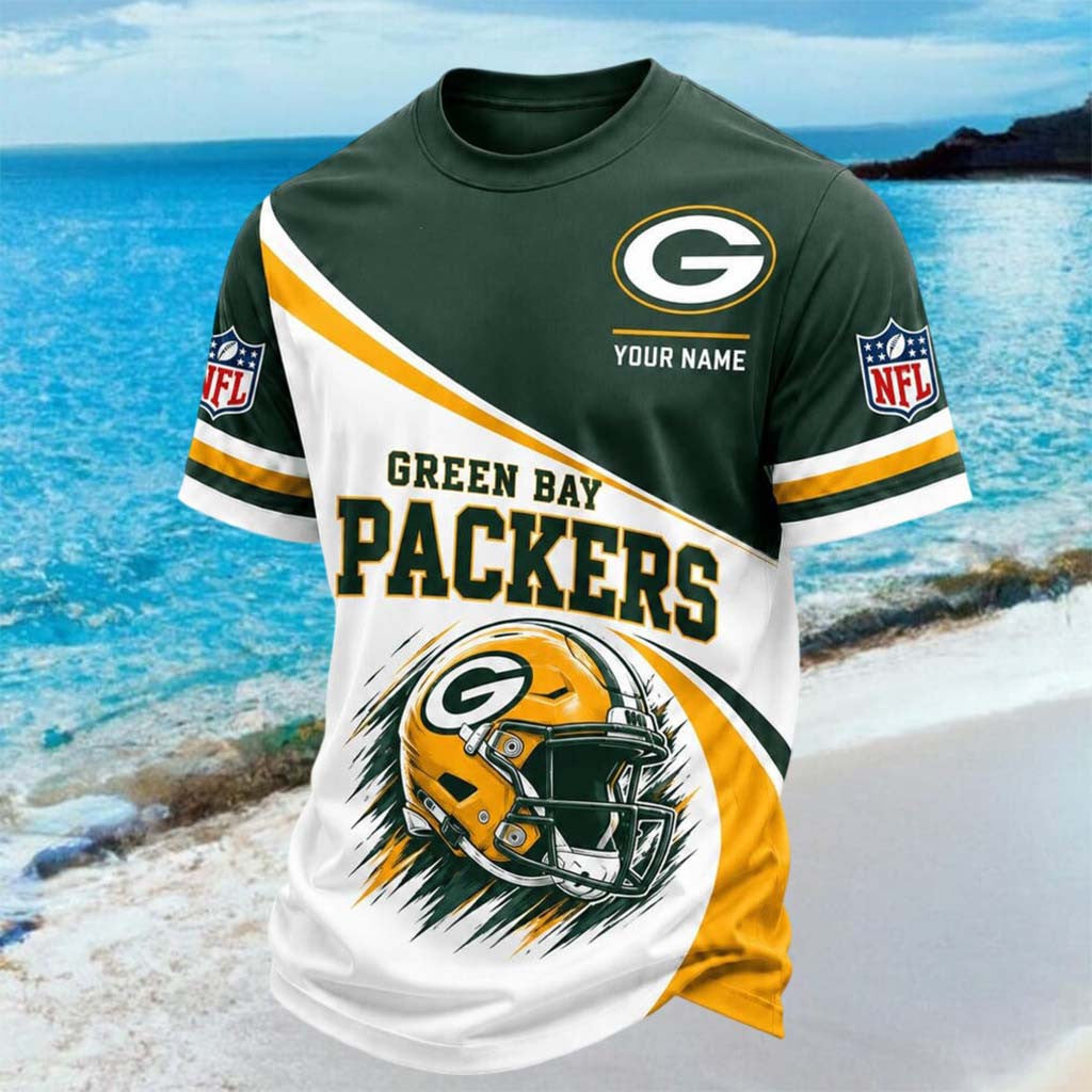 Customized Green Bay Packers Shirt Green Bay Football T-Shirt Packers Merch Husband Gifts - Merchluma