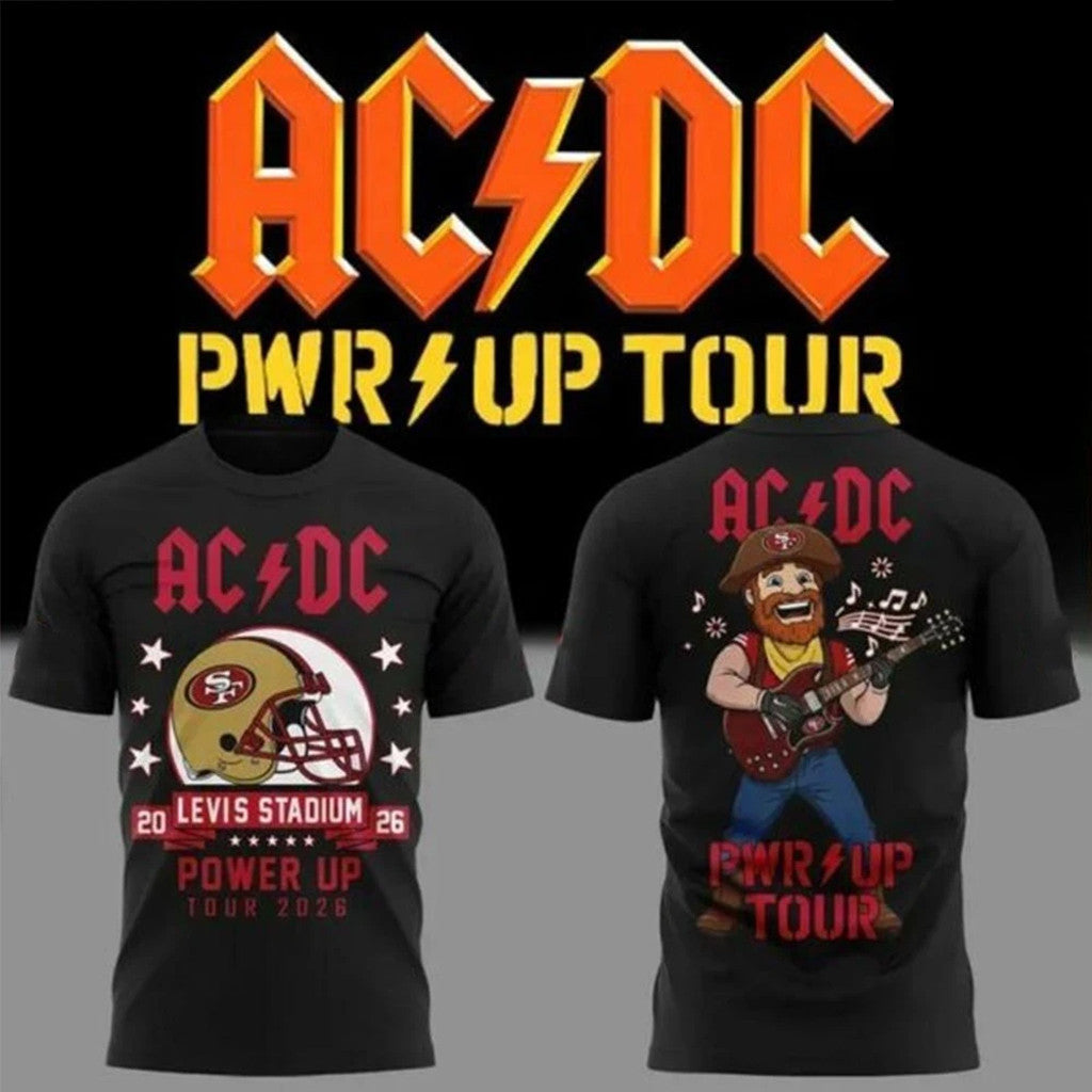 ACDC SF California 2026 Vintage Rock Band Concert T-Shirt ACDC Power Up Tour Merch Fan Gifts - Merchluma