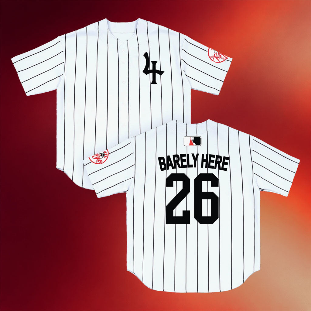 Koyo Merch 2026 Barely Here Baseball Jersey NYY Jersey Unique Gifts For Husband - Merchluma