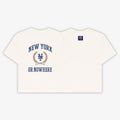 New York Or Nowhere Merch 2026 Mets University Crop T-Shirt NY Mets Merch Gift For Baseball Fan - Merchluma