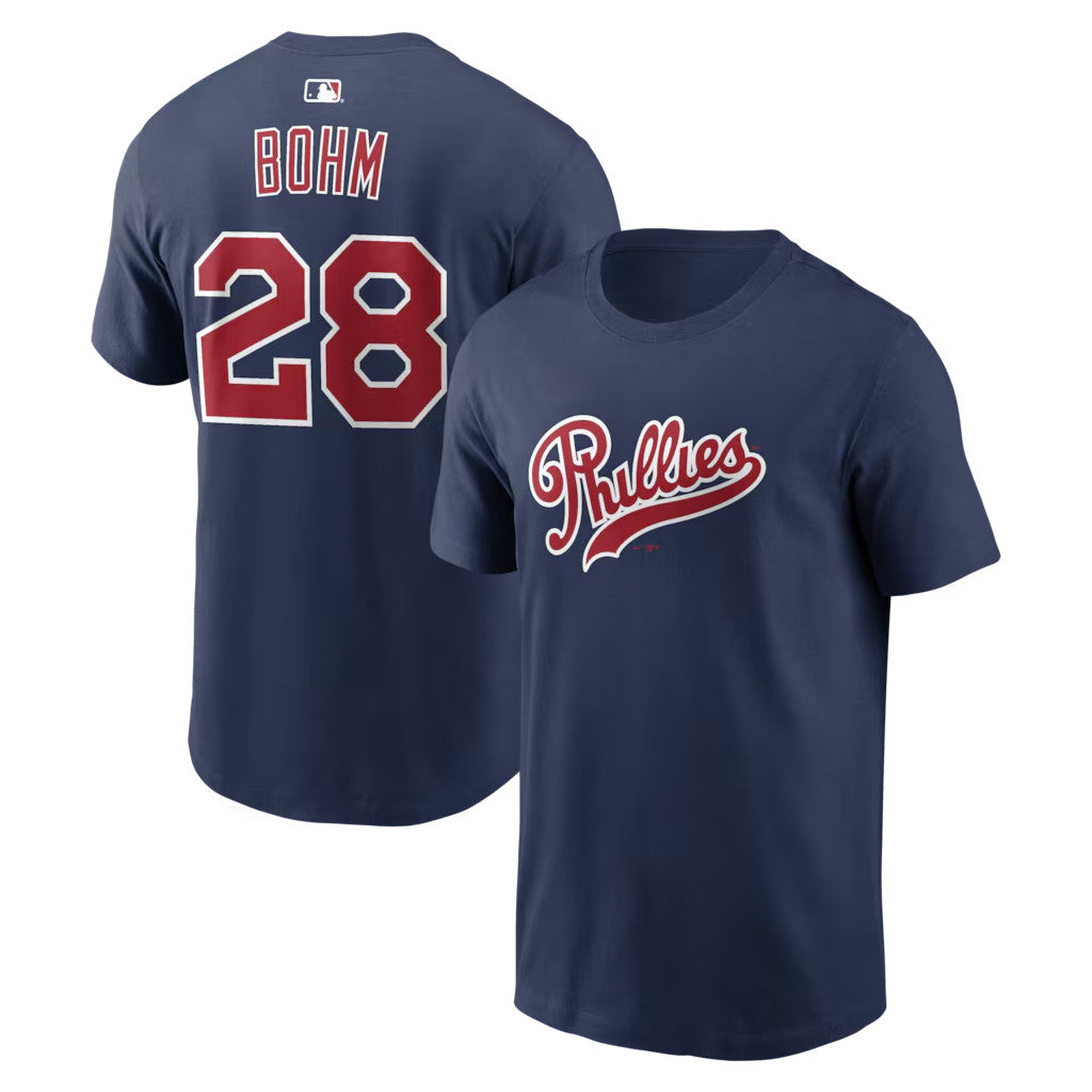 #28 Alec Bohm T-Shirt Navy Phillies Field Of Dreams Merch 2026 Present For Baseball Fans - Merchluma