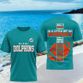 Miami Dolphins All I Need Today Is A Little Bit Of Football Shirt Dolphins Merch Gifts For Dad - Merchluma