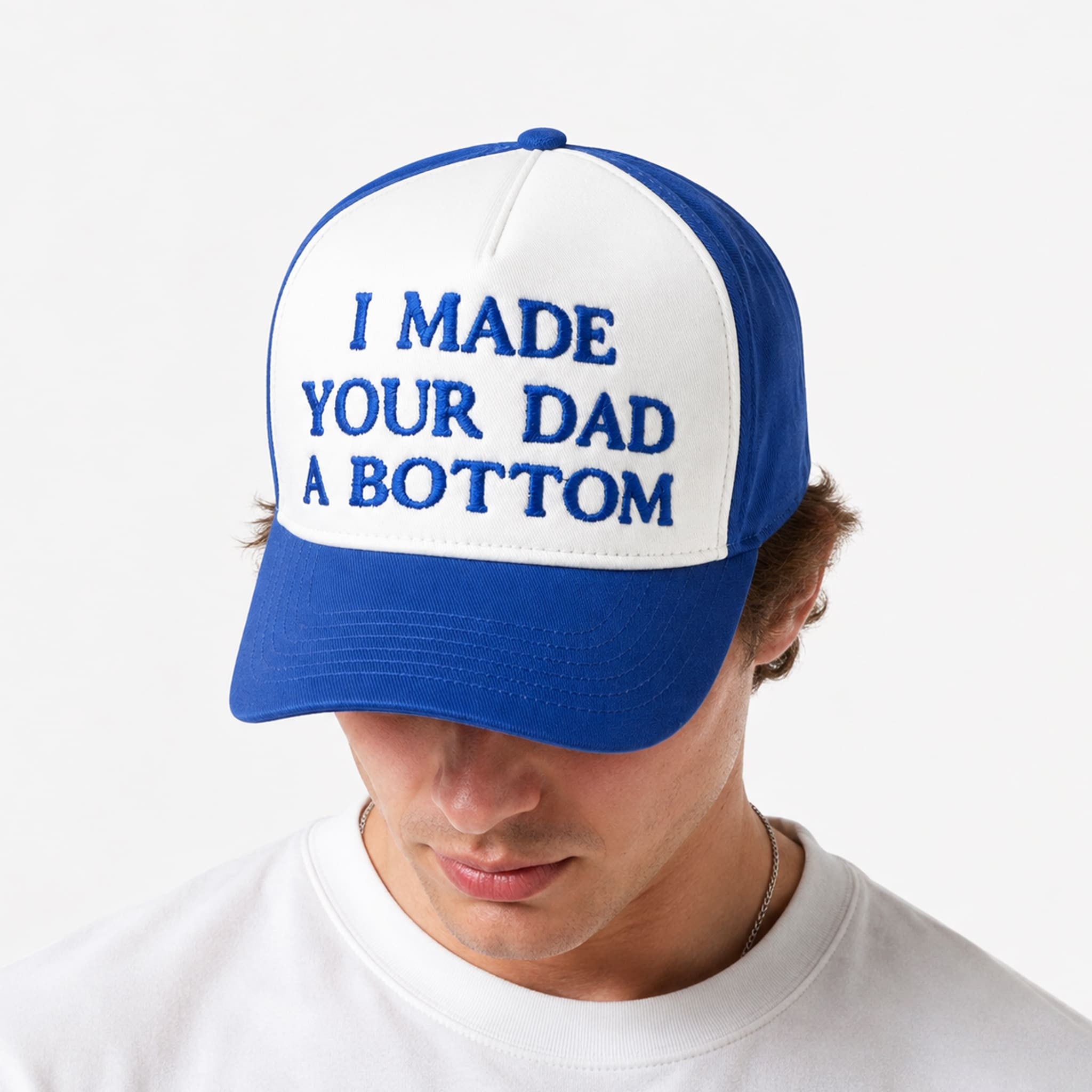 I Made Your Dad A Bottom Hat Embroidered Funny Pride Meme Cap Gift For Friend - Merchluma
