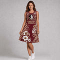 Florida State Seminoles Sporty Floral Elegance Women's Sleeveless Dress Seminoles Merch - Merchluma