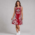 Ohio State Buckeyes Sporty Floral Elegance Women's Sleeveless Dress Buckeyes Merch Wife Gifts - Merchluma